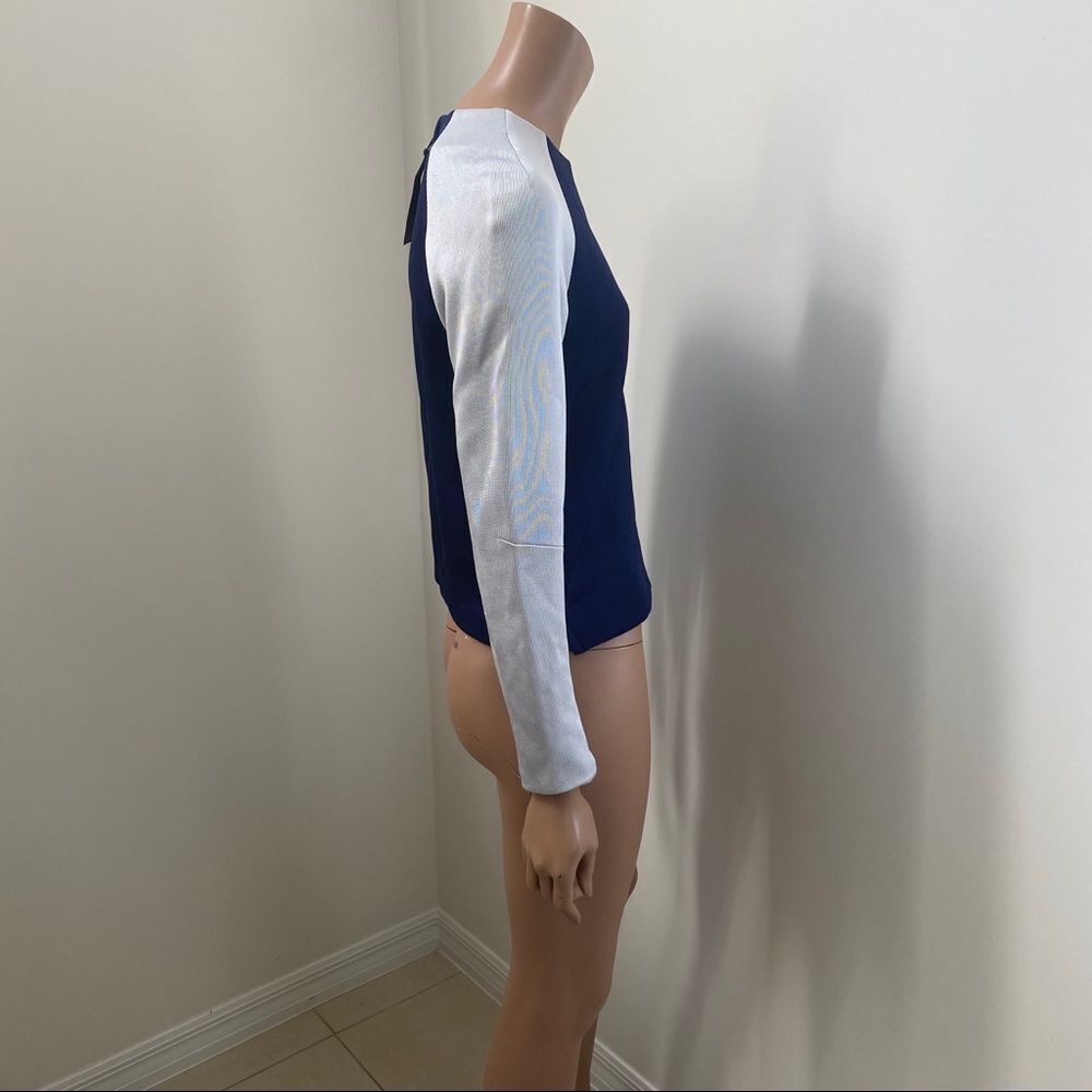 Rag & Bone Blue Gray Color Block Long Sleeves Zip… - image 8